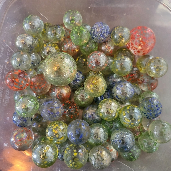 Vintage Glass Stardust Marbles Lot Of - Picture 2 of 2